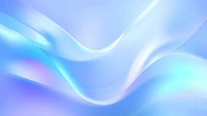 Aufkleber - Flowing abstract shapes in soft blue and pastel hues create a calm atmosphere. Smooth and ethereal texture with a modern aesthetic. Concept of design, creativity, branding