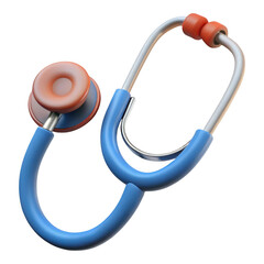 Poster - 3d rendered stethoscope a medical icon isolated on transparent background