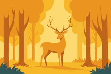 Naklejka na meble deer in the woods