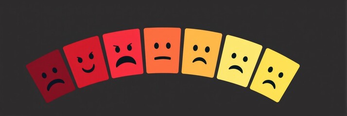 Poster - Emotional Thermometer Layout Depicting a Calm to Crisis Scale With Various Facial Expressions Representing Different Emotional States