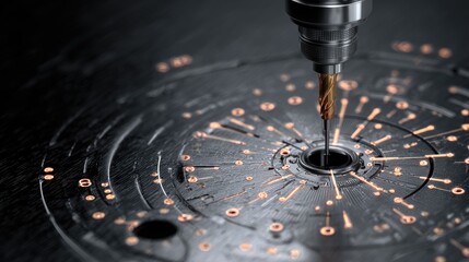 Poster - CAM simulation software showing milling path for high-detail pendant design