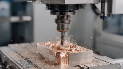 Poster - CNC jewelry milling machine executing toolpath from CAD input file