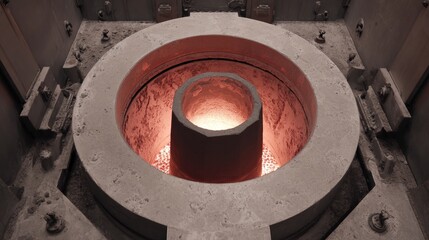 Poster - Jewelry flask spinning inside centrifugal casting machine