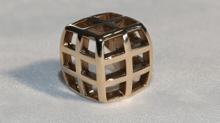 Poster - Jewelry prototype carved from brass using D CNC milling system