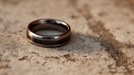 Poster - Polished ring resting on CNC bed after automated finishing pass