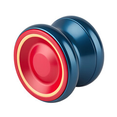 Poster - Red and Blue Metal Yo 3 D Icon Isolated White Background