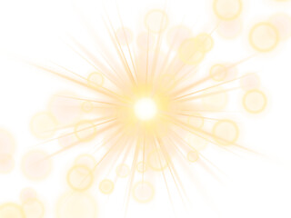 Wall Mural - Sunlight with sunshine glare rays. Exploding star shines with beautiful light on a transparent background. vector isolated illustration. Stock illustration Big bright sun