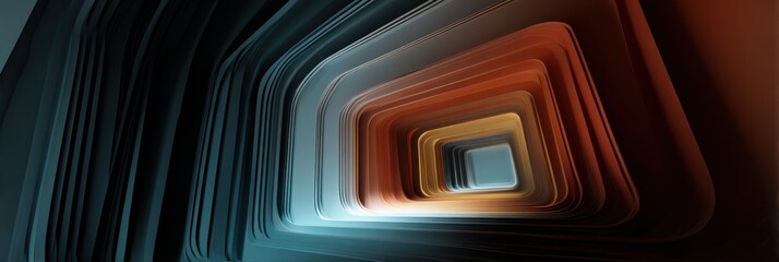 Poster - Falling Shape Descends Into a Continuous and Serene Soft Abyss of Blended Colors and Layered Textures