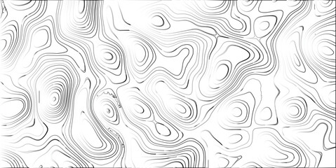 Aufkleber - Abstract topographical map illustration in monochrome featuring contours and organic fluid shapes