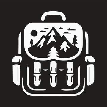 Bag vector art design black and white