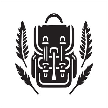 Bag vector art design black and white