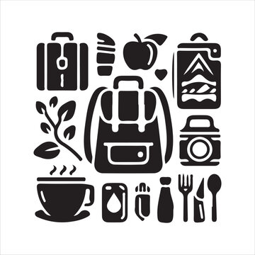 Bag vector art design black and white