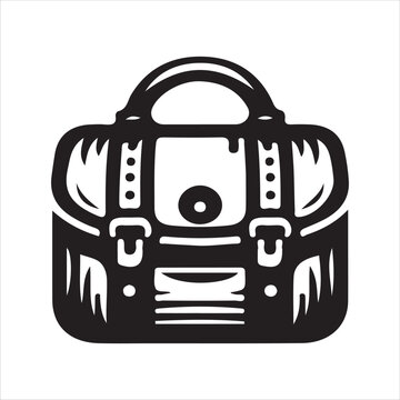 Bag vector art design black and white