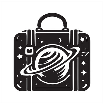 Bag vector art design black and white