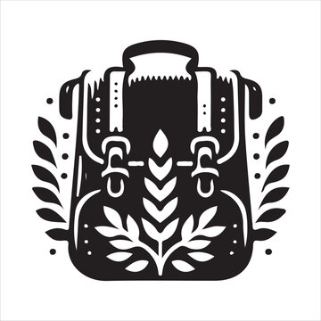 Bag vector art design black and white