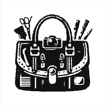 Bag vector art design black and white