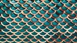 © Paino - Repeating teal and bronze scale pattern creating textured surface design