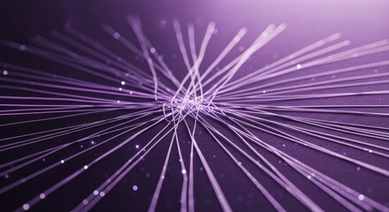 Wall Mural - abstract purple background with converging lines and bokeh lights creating a modern design look