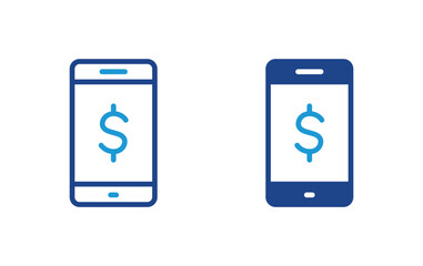 Poster - Smartphone with dollar symbol icon vector	