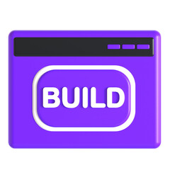 build website 3d icon illustration