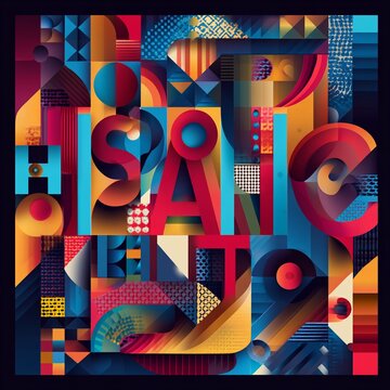Hispanic heritage month. Abstract flag ornament background design