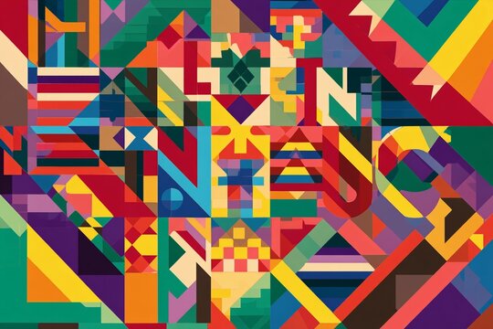Hispanic heritage month. Abstract flag ornament background design