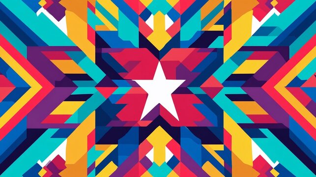 Hispanic heritage month. Abstract flag ornament background design