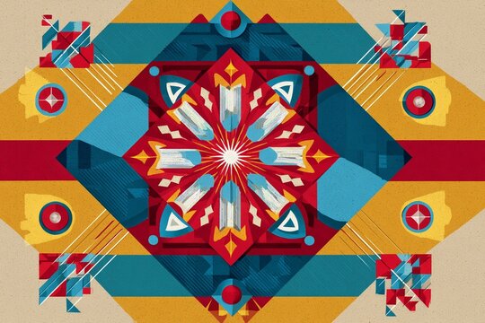 Hispanic heritage month. Abstract flag ornament background design