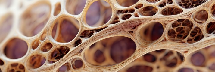 Poster - Macro Perspective on a Complex Nerve-Like Organic Structure Showcases Intricate Patterns and Textures Found in Nature
