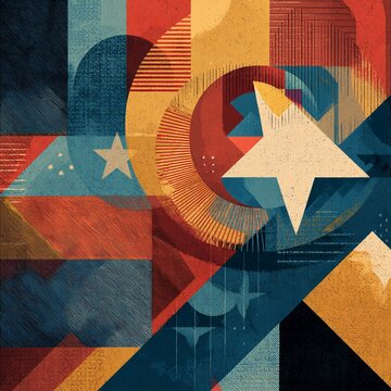 Hispanic heritage month. Abstract flag ornament background design