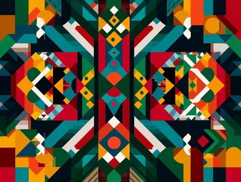 Hispanic heritage month. Abstract flag ornament background design