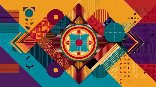 Hispanic heritage month. Abstract flag ornament background design
