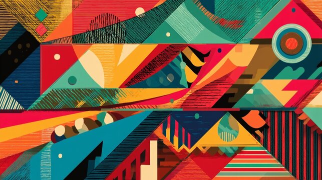 Hispanic heritage month. Abstract flag ornament background design