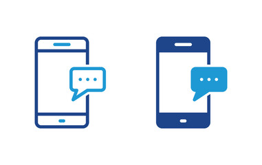 Poster - Chat on smartphone icon	