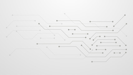 Poster - Technology circuit board background. Network communication digital chip. Vector illustration