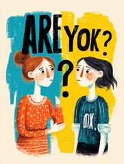 Poster - Guide on How to Ask if Someone is Okay Through Five Easy Steps for Meaningful Conversation