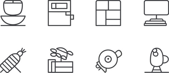 Poster - A glossy, round vector icon set for web and business, featuring symbols for internet, file, document, and office technology