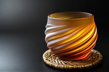 Poster - Ornate glass bowl with swirling design.