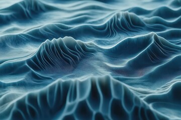Fototapete - Blue wavy line abstract motion background with smooth flowing patterns and textures, Blue wavy line Abstract motion background seamless