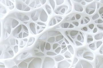 Fototapete - Abstract white geometric background featuring intricate organic patterns and textures for modern design, Abstract white geometric background Seamless