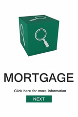 Leinwandbilder - Digitally generated image of mortgage text with icon