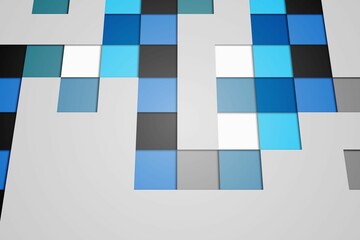 Poster - Technical background with squars