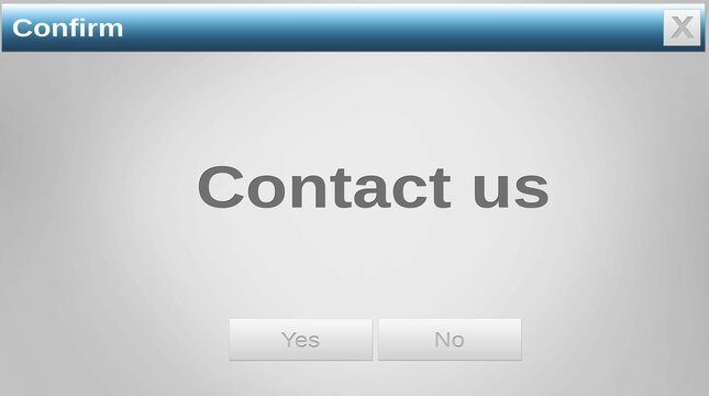 Image of contact us text on grey background