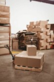 Cardboard boxes on pallet