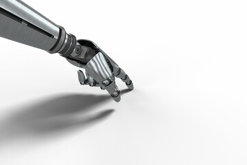 Poster - Metal robot arm gesturing