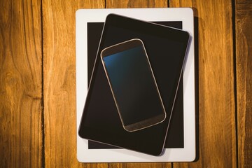 Poster - Technology on desk with copy space