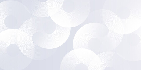 Poster - Abstract lines grey background with dynamic circle lines modern abstract art simple
