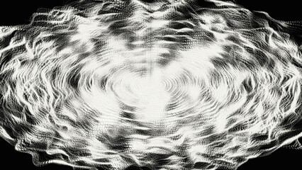 Aufkleber - Black and white wave pattern for design and background. Glitter abstract illustration with wry lines. Brand-new design for your ads, poster, banner.
