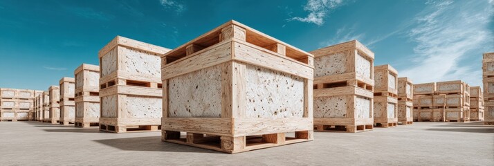 Poster - Strategic Underground Storage Facility with Neatly Stacked Rare Metal Crates in Concrete Warehouse for National Resource Security and Logistic Efficiency