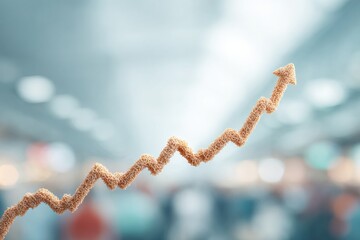 Poster - Modern Market Capitalization Graph with Upward Trend Lines in Digital Trading Room Illustrating Strategic Investment Growth and Business Expansion
